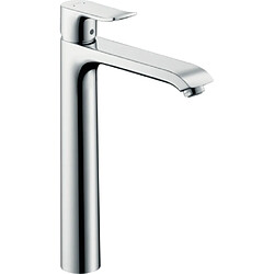 Hansgrohe - Mitigeur lavabo Metris 260 longueur 197 mm surélevé pour vasque libre avec tirette et vidage chromé