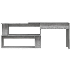 Acheter vidaXL Bureau d'angle Sonoma gris 200x50x76 cm Bois d'ingénierie