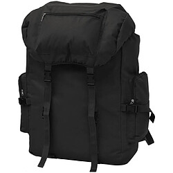 vidaXL Sac à dos en style d'armée 65 L Noir