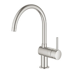 Grohe - Mitigeur évier Minta bec en C SuperSteel - 32917DC0