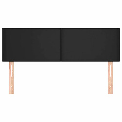 Avis Maison Chic Lot de 2 Têtes de lit design pour chambre - Décoration de lit Noir 72x5x78/88 cm Similicuir -MN17562