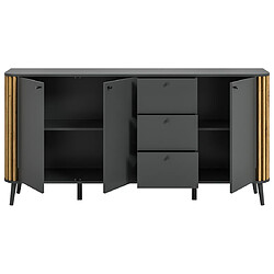 Avis Bestmobilier Camberwell - buffet bas - gris et bois - 177 cm