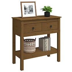 Acheter Maison Chic Table console | Meuble d'entrée | Table d'appoint Marron miel 75x35x75 cm Bois massif de pin -GKD28159