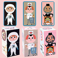 Universal Personnages en bois assortis puzzle des jouets en bois parent enfant interactif jeu éducation pas cher