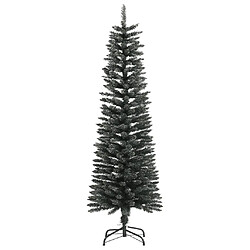 vidaXL Sapin de Noël artificiel mince avec support Vert 150 cm PVC