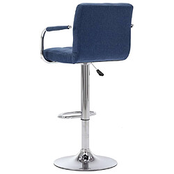 Avis vidaXL Chaise de bar Bleu Tissu