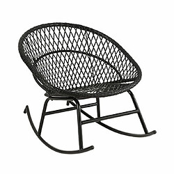 Mes Fauteuil de jardin à bascule 118x82x78 cm noir pas cher