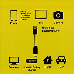 Acheter Wewoo Câble de chargement de données avec adaptateur USB-C / Type-C, pour Galaxy, Huawei, Xiaomi, HTC, Sony, LG & autres smartphones Rose Doré