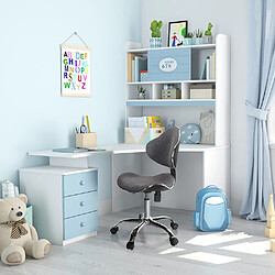 Chaise pour enfant / Chaise de bureau pour enfant KIDDY GTI-3 Tissu Gris hjh OFFICE pas cher