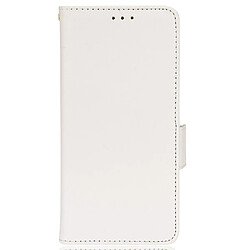 Etui en PU texture litchi, fermoir aimanté avec support blanc pour votre Samsung Galaxy S20