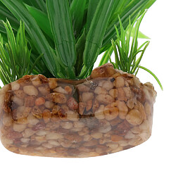 Acheter 2pcs Plante Vert Artificielle en Plastique Herbe et Cactus Simulation Aquarium Bonsaï Artificiel Décoration Pour Chambre Bureau