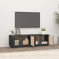 Avis Maison Chic Meuble TV scandinave - Banc TV pour salon Gris 140x40x40 cm Bois de pin massif -MN94139