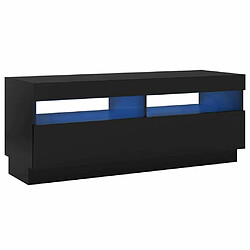 Maison Chic Meubles TV avec lumières LED - Banc TV pour salon noir 100x35x40 cm -MN66587