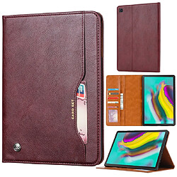 Wewoo Étui en cuir à rabat horizontal avec texture de peau pour Galaxy Tab A 8.0 2019 T290 / T295avec cadre photosupportporte-cartes et porte-cartes vin rouge