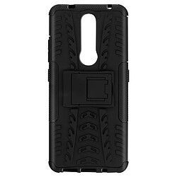 Avizar Coque Nokia 2.4 Protection Bi-matière avec Béquille Support Noir