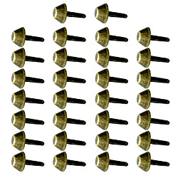 30pcs vintage métal studs rivets clous de tête spots 2 broches rond dôme bronze