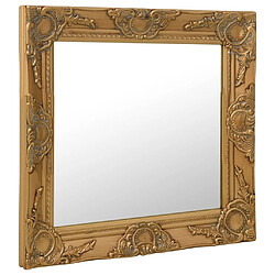 Maison Chic Miroir mural style baroque | Miroir Décoration pour Maison Salle de Bain 50x50 cm Doré -GKD16330