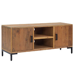 Maison Chic Meuble TV scandinave - Banc TV pour salon Marron 110x35x48 cm Bois de pin massif -MN49222