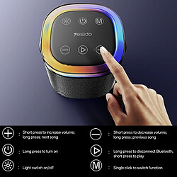 Yonis Enceinte Bluetooth Portable Étanche RGB 8W