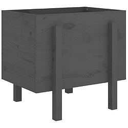 vidaXL Jardinière gris 62x50x57 cm bois massif de pin