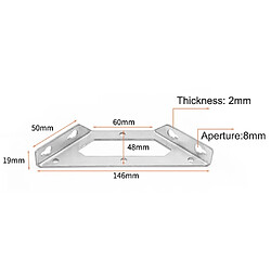 Avis Wewoo 5 PCS multifonctionnel d'angle en acier inoxydable code 90 degrés de fer à angle fixeSpécification M