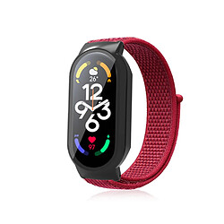 Bracelet en nylon pour votre Xiaomi Mi Band 7/7 NFC - rouge/noir