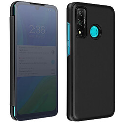 Avizar Housse Huawei P smart 2020 Étui Clapet translucide Design Miroir Support noir