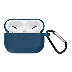 Avizar Coque AirPods Pro et Pro 2 Souple Anti-traces Anti-rayures Mousqueton bleu nuit