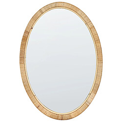 Beliani Miroir FOISSY Rotin Naturel