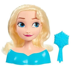 DISNEY FROZEN - Tete a coiffer Princesse Elsa - La Reine des Neiges II - Avec Brosse - 20 cm - Petit modele