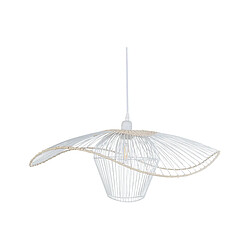 Beliani Lampe suspension LUNGA Métal Blanc