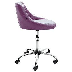 Avis Decoshop26 Tabouret de travail confortable pour cabinet médical salon de beauté en PVC violet pivotant et réglable TABO10205