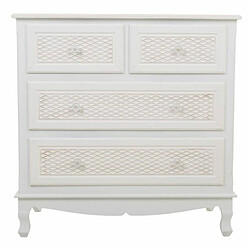 Commode Alexandra House Living Blanc Crème Métal Bois de pin Bois MDF 40 x 81 x 80 cm