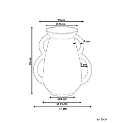 Avis Beliani Vase à fleurs KOROPI fait à la main Céramique 19 cm Blanc