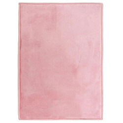 Thedecofactory FLANELLE - Tapis aspect velours extra-doux rose 160x230