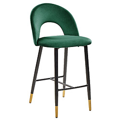 Acheter Beliani Tabouret de bar Set de 2 Velours Vert émeraude FALTON