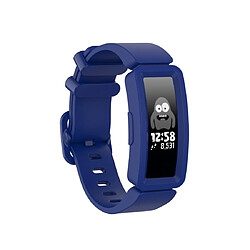 Wewoo Bracelet pour montre connectée Smartwatch avec en silicone Fitbit Inspire HR bleu foncé