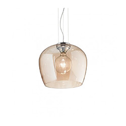 Ideal Lux Suspension Blossom Verre ambre 1 ampoule 34cm