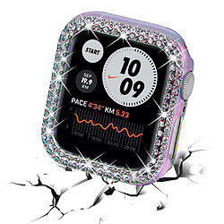 Coque en TPU décor strass, anti-rayures, multicolore pour votre Apple Watch Series 6/5/4/SE 44mm