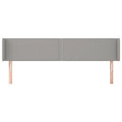 Avis Maison Chic Tête de lit moderne avec oreilles pour chambre - Décoration de lit Gris clair 163x16x78/88 cm Tissu -MN45859