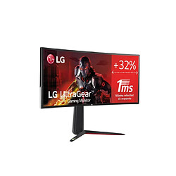 Ecran LED PC gaming LG 34GN850P B 34" incurvé UWQHD Noir et Rouge