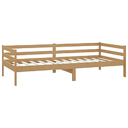 Maison Chic Lit de jour Lit d'invité et matelas, Lit de repos pour Salon Chambre,Canapé-lit 90x200cm Marron miel Bois de pin massif -MN21171 pas cher