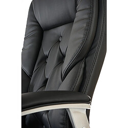 Avis Decoshop26 Fauteuil chaise de bureau sur roulettes XXL pivotante en synthétique noir 04_0001907