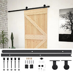 vidaXL Porte coulissante avec kit de quincaillerie 90x210cm Pin massif