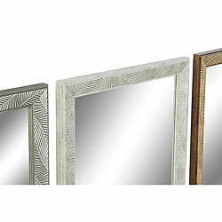 Avis Miroir mural DKD Home Decor 36 x 2 x 95,5 cm Verre Naturel Gris Marron Blanc polystyrène Tropical Feuille d'une plante (4 Pièces)