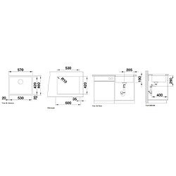 Blanco Evier sous plan Claron, XL 60-U,Vapeur plus, Cuve XL, 521596