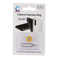 Avis Wewoo Couvercle de bague de protection d'objectif d'appareil photo arrière avec broche d'éjection pour iPhone XR jaune