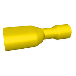 Bizline cosses 6.3 x 0.8 mm femelle jaune isolée - boite de 100