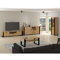 Acheter Bestmobilier Donnely - meuble tv - bois et noir - 200 cm