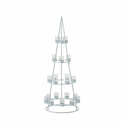 Paris Prix Arbre Déco en Métal 21 Photophores 110cm Blanc